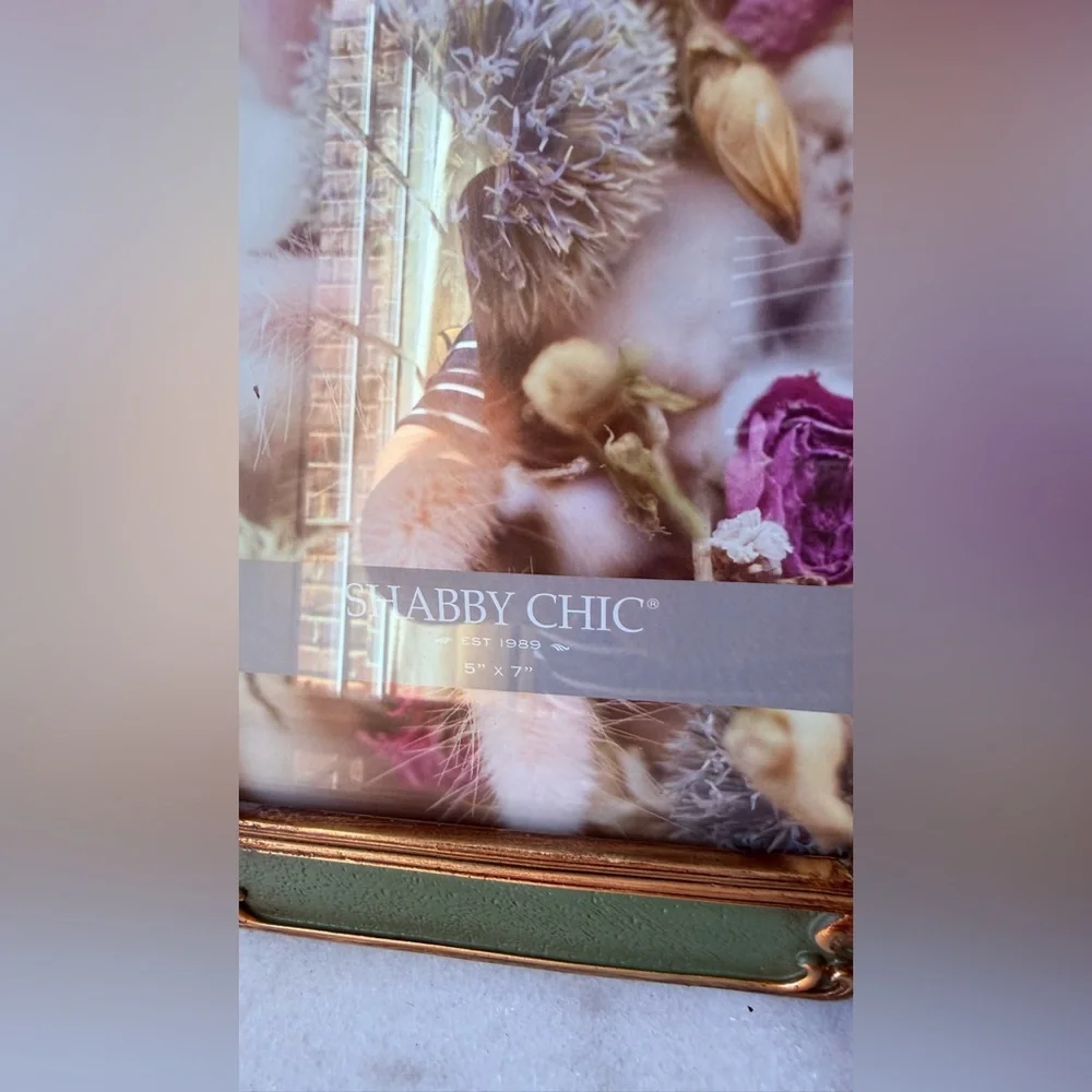 Shabby Chic Green and Gold Ornate Decorative Picture Frame